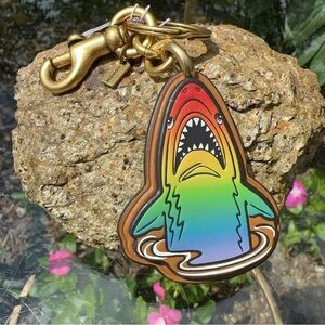 NWT COACH Rainbow Sharky Bag Charm 1227